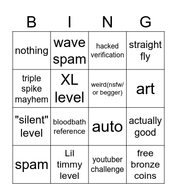 GD BINGO Card