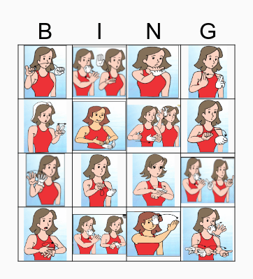 BINGO EM LIBRAS SAUDAÇÕES E CUMPRIMENTOS Bingo Card