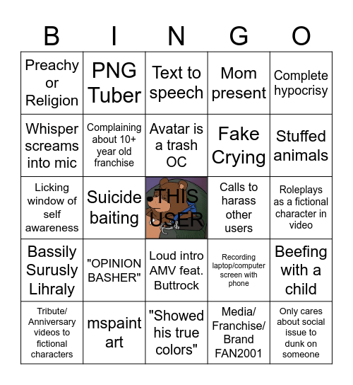 USER Bingo Card