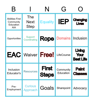 EAC BINGO Card