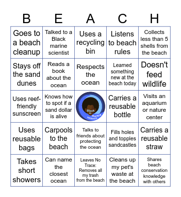 Beach Edition: Conservation Superstar! Bingo Card