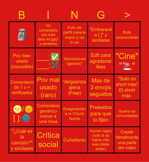 Yutúsors (Hispano 🐂💀🤱🏼) Bingo Card