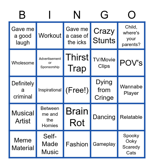 Social Media Bingo v.2 Bingo Card