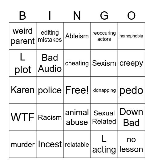 Tomorrow's Teachings Bingo Card