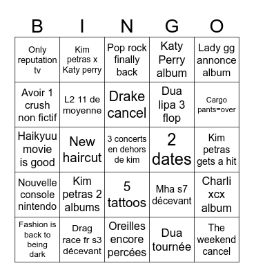 2024 bingo Card