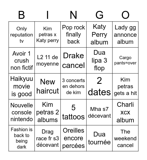 2024 bingo Card