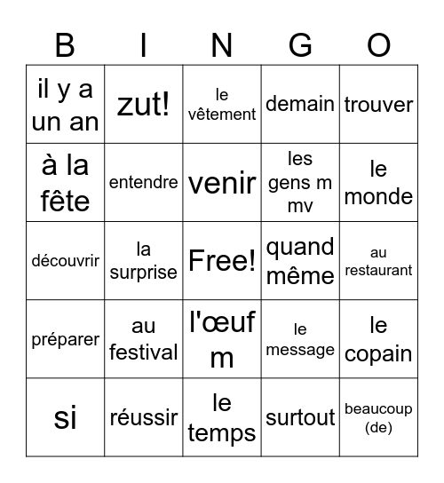 2havo chapitre7 grl6 Bingo Card