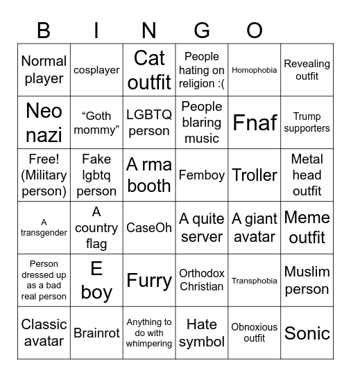 RMA bingooooo Bingo Card