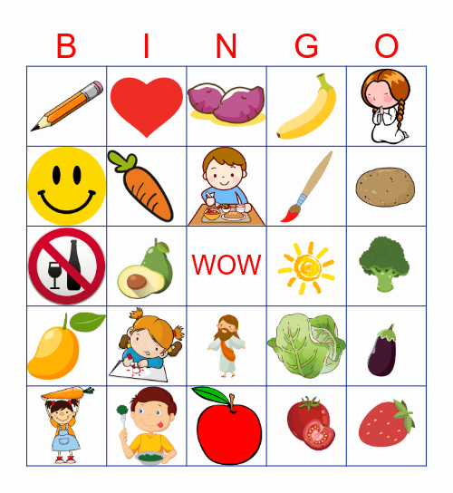 WOW Art Primary Bingo Card