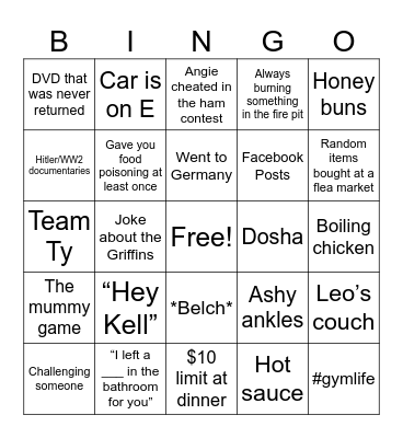 Father’s Day Bingo Card