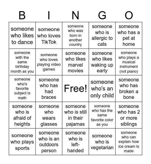 HSMC Bingo Card