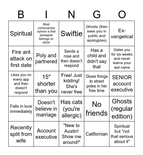 Hingo Bingo Card