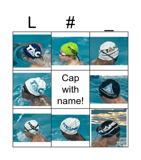 TAC Cap Bingo Card