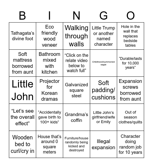 Galvanized square steel meme Bingo Card