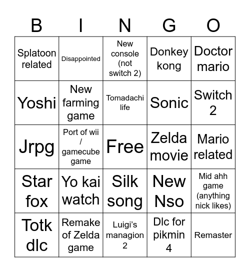 bingo Card