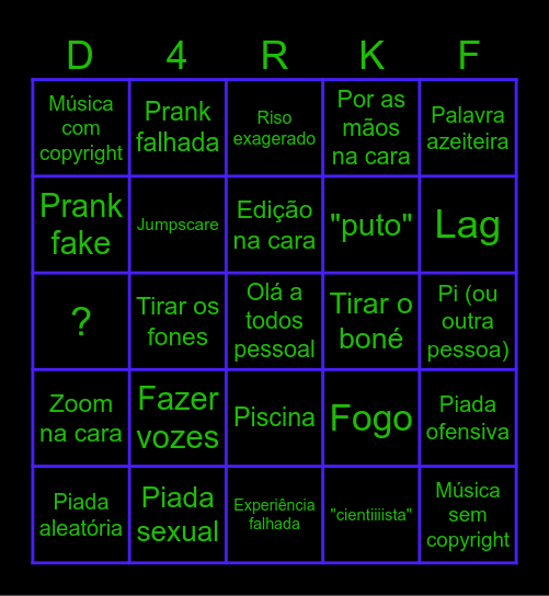 D4rk Bingo Card