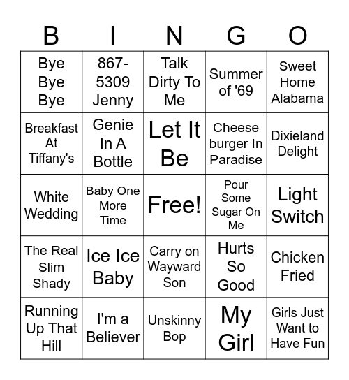 4th of July Celebration Bingo Card