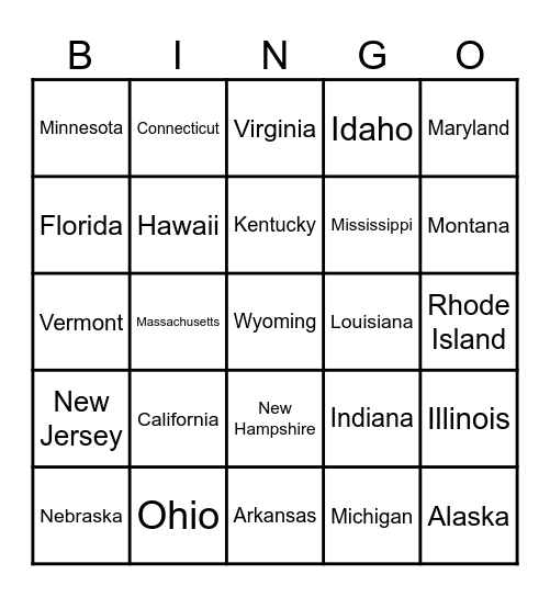 Road Trip Bingo Card