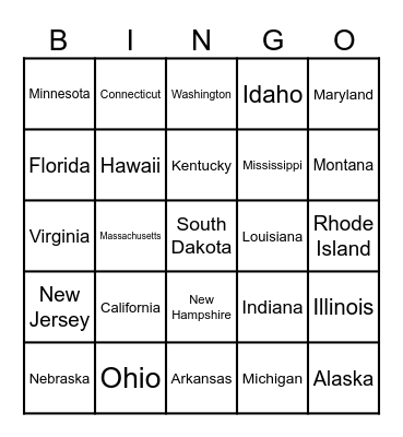 Road Trip Bingo Card