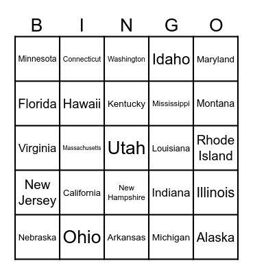 Road Trip Bingo Card