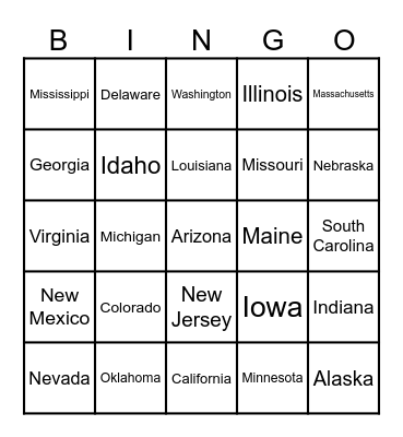 Road Trip Bingo Card