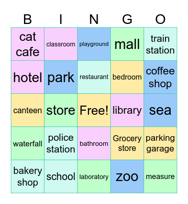 Place Bingo Card