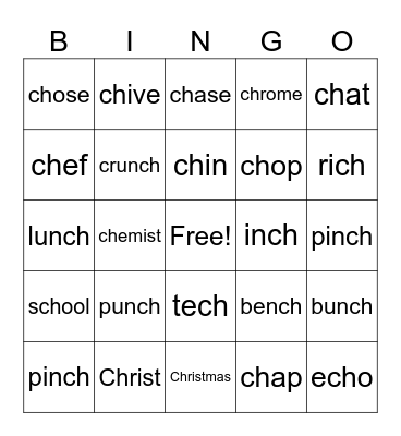 /ch/ Bingo Card