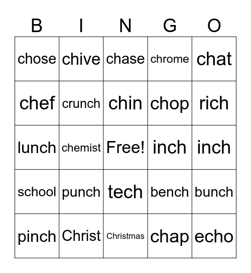 /ch/ Bingo Card