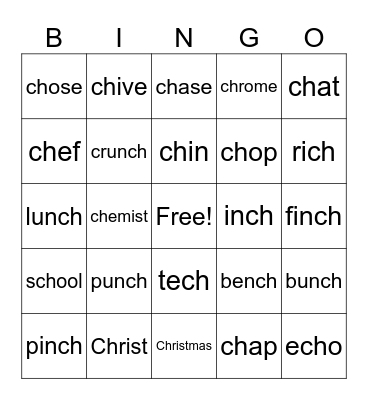 /ch/ Bingo Card
