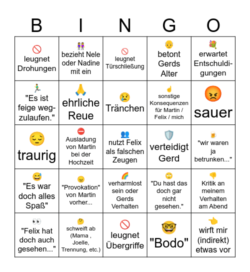 PAPA BINGO Card
