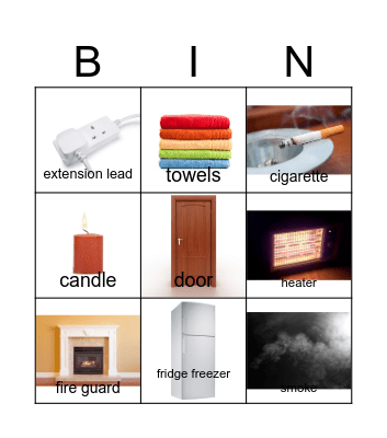 Fire Safety Bingo Card