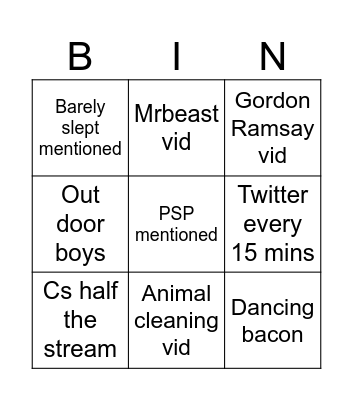 Deme bingo Card