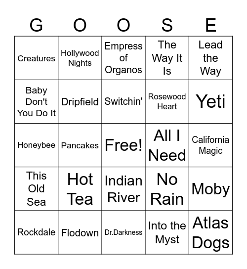 Goose Beginning 6.18.24 Bingo Card