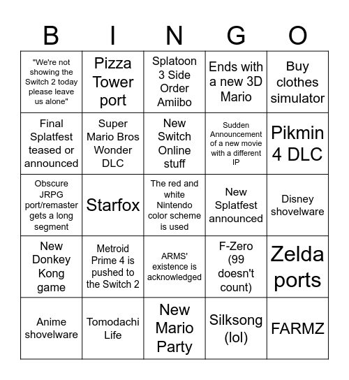June Direct Bingo Card