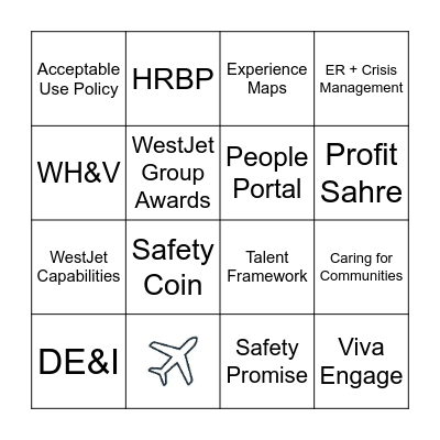SAFETY Bingo Card