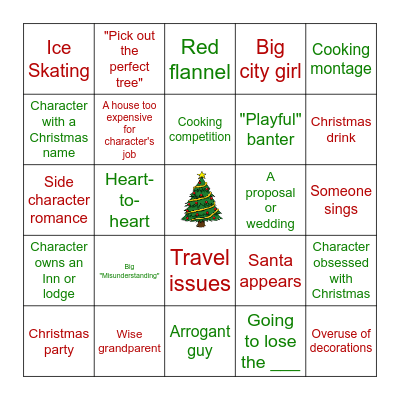 Hallmark Movie Bingo Card