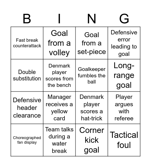 Euro Bingo Card