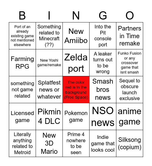 Direct Bingo Card