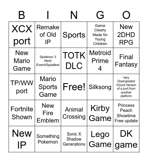 ND 6/17 Bingo Card