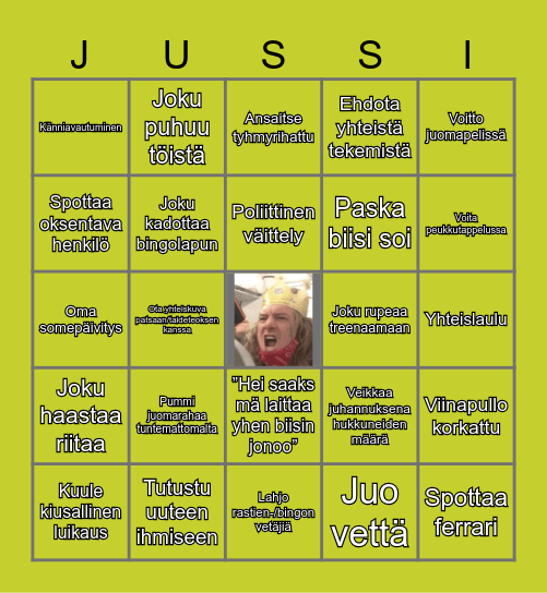 Jussi Bingo Card