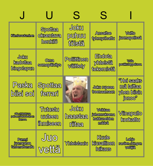 Jussi Bingo Card