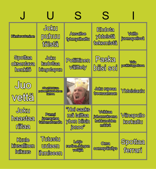 Jussi Bingo Card