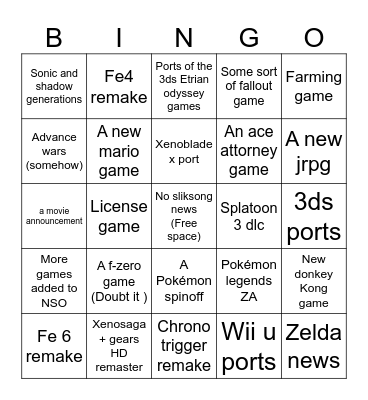 Direct bingo Card