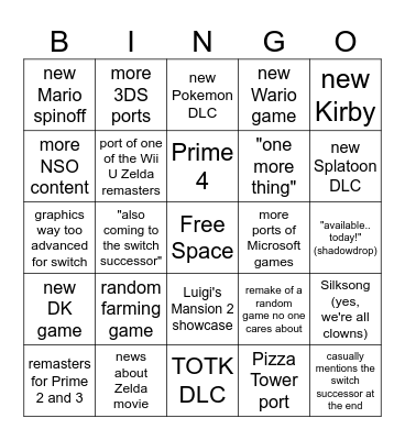 Direct Bingo Card