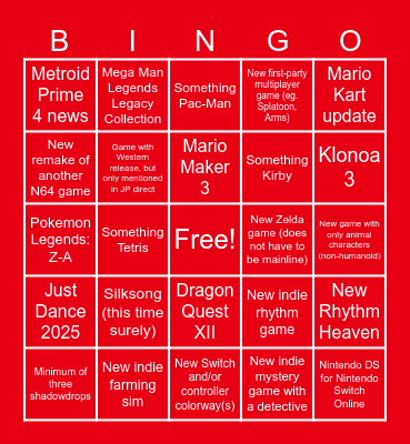 NinDi June 2024 Bingo Card