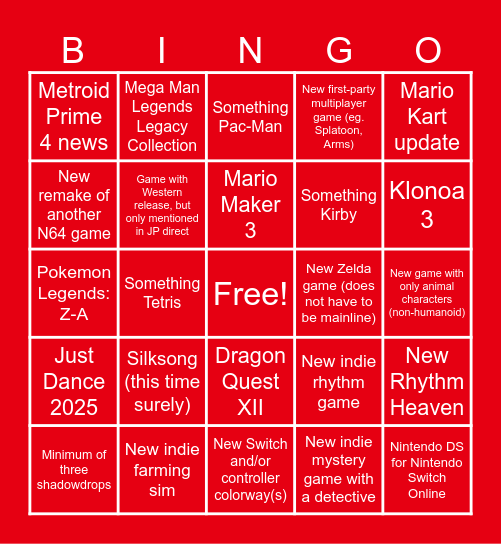 NinDi June 2024 Bingo Card