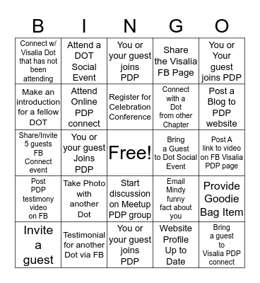 Visalia-Polka Dot Powerhouse Bingo Card