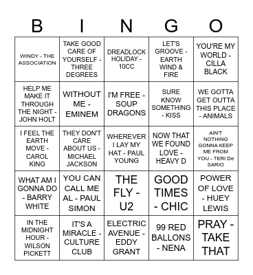 THE BARN HOUSE Bingo Card