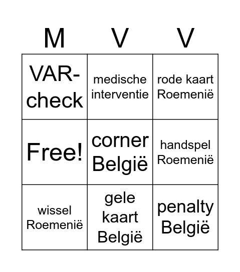 EK-BIngo Card