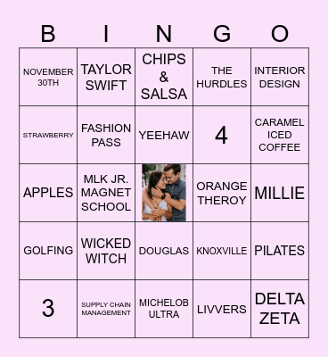 BRIDAL BINGO Card